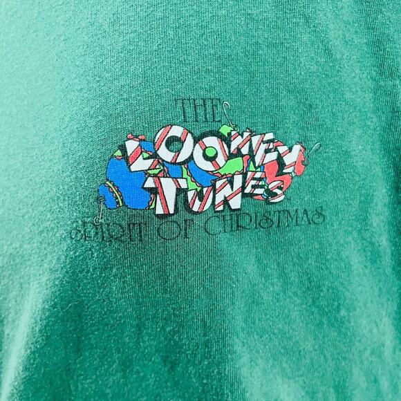 Vintage Wild Oats 90s Looney Tunes Taz Holiday Short Sleeve Tee Xlarge - Picture 2 of 8